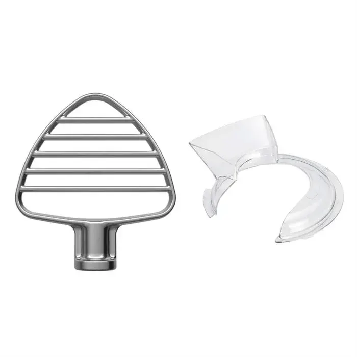 Pour KitchenAid 45-5QT Batteur sur Socle à TêTe Inclinable Batteur à Pâtisserie et Fixation SéCuriséE Du Bouclier Verseur Batteur