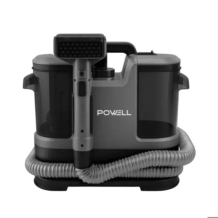 Powell Nettoyeur Tapis 600W Injecteur Extracteur Gris pour Canapé Textile Siège Auto Tapis Moquette Maison Compact Léger
