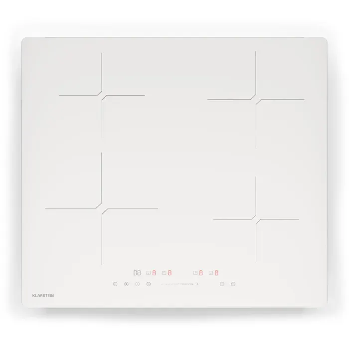 PowerGlide 60cm Plaque à Induction 4 Feux Blanc