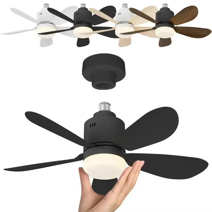 Pr LED ventilateur lumière avec télécommande 52.5 cm 4 vitesses pr ventilateur de plafond avec éclairage ampoule ventilateur[MM246]