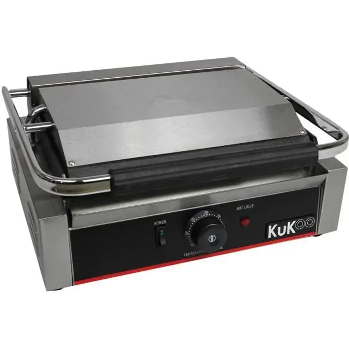 Presse à Panini Professionnel de 22kW Grill à plaque Supérieur Rainurée et plaque Inférieure Plate pour Panini Sandwich