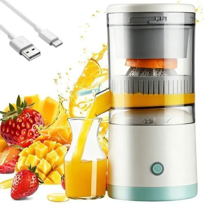 Presse agrume électrique extracteur de jus multifonctionnel,Rechargeable USB/portable/silencieux/haut rendement facile à nettoyer