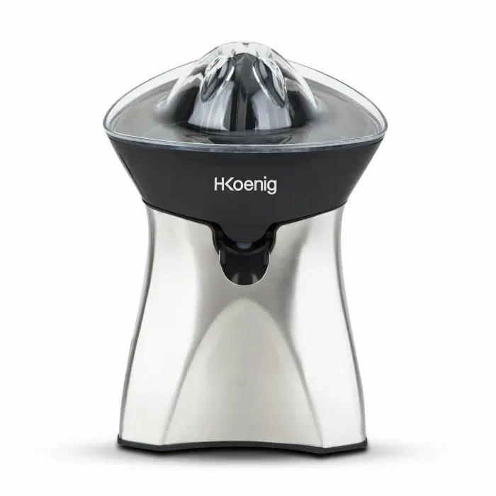 Presse-agrume électrique - H.KOENIG AGR60 - 2 cônes interchangeables - Bec verseur anti-goutte - Inox