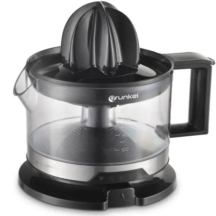 Presse-agrumes électrique - Grunkel - XP-545NG - Régulateur de pulpe 5 niveaux - Double rotation - 500 ml
