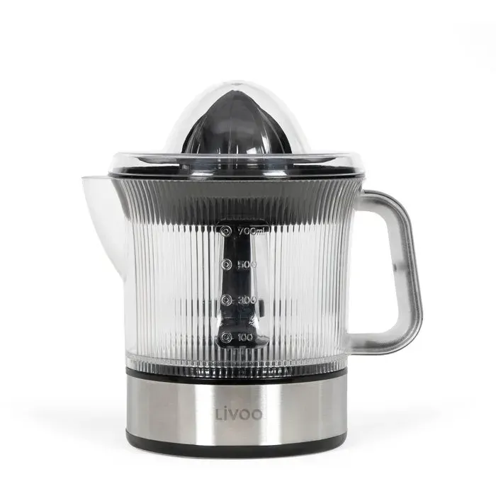 Presse-agrumes électrique - LIVOO - DOD210 - 40 W - 1 grand cône et 1 petit cône - Inox / Noir