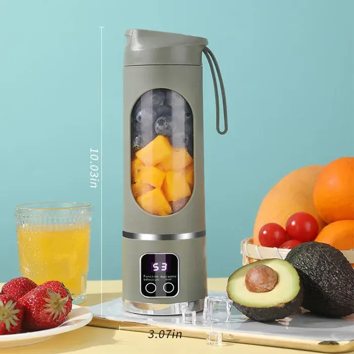 Presse-agrumes électrique multifonction portable sans fil USB petit appareil de cuisson presse-agrumes rechargeable tasse vert