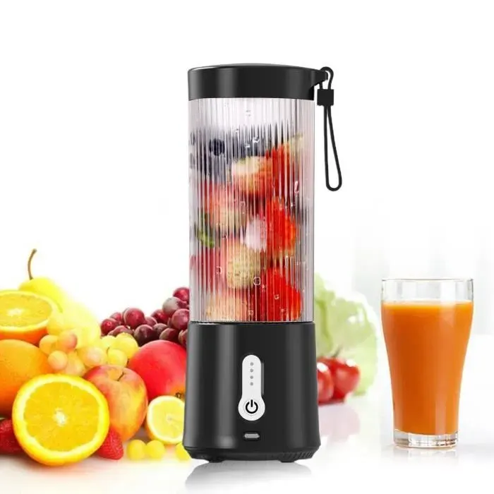 Presse-agrumes électrique - WIRLSWEAL - Mini portable - 500ml - Chargement USB - Noir