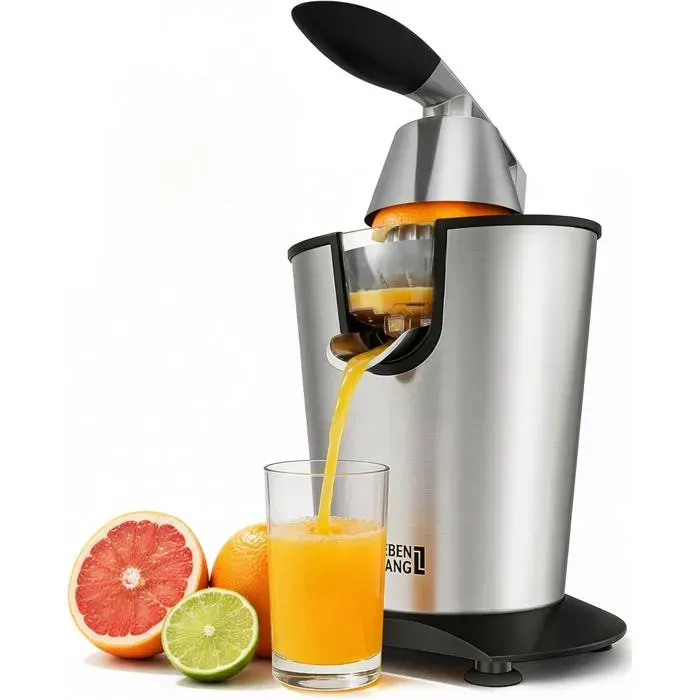 Presse-agrumes - LEBENLANG - 600W - Acier inoxydable - Sans BPA - Bras de levier