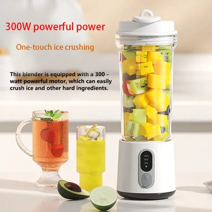 Presse-agrumes portable - ULISEM - 300 W - Extraction de jus à un bouton - Compact - Sans fil - Batterie 4000 mAh