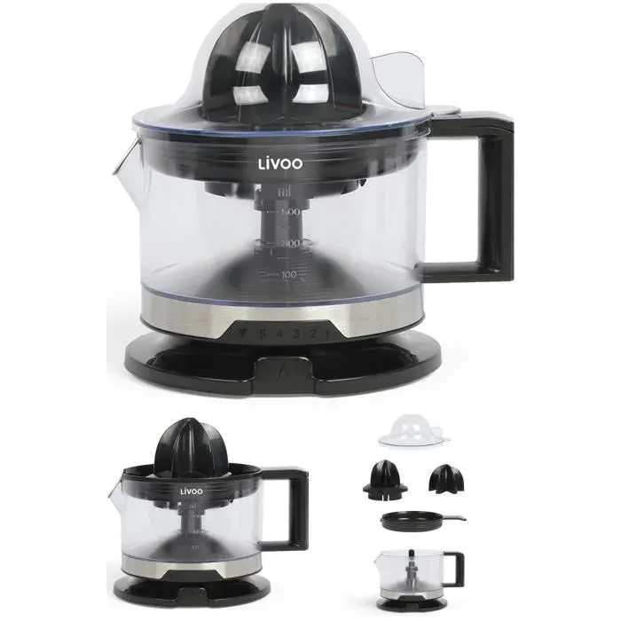 Presse-agrumes Presse Fruits électrique Noir 0.5l Design puissance 40W Noir