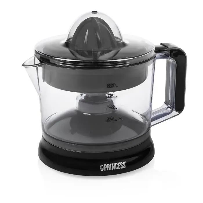 Presse-agrumes Princess - Noir - 1 L - 25 W - Bol amovible - Facile à nettoyer — coloris Noire