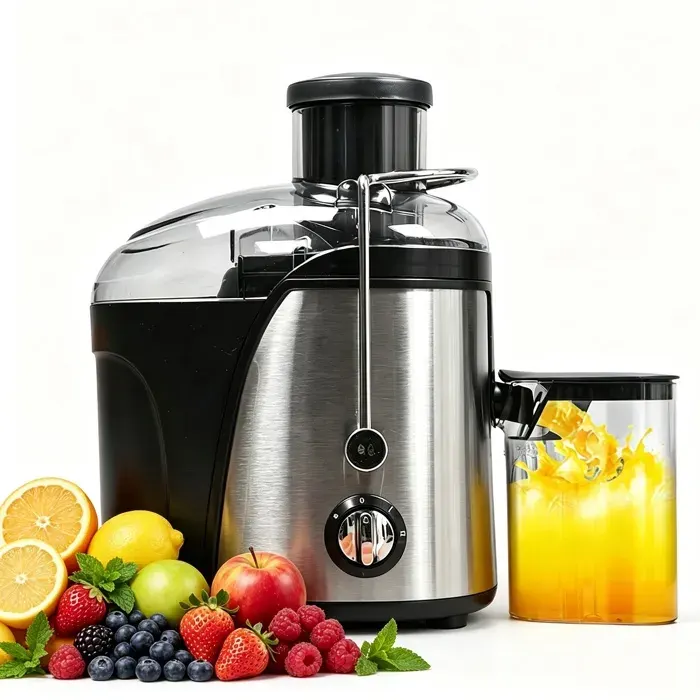 Presse-fruits électrique - 400W - 2 Vitesses - 22000 tr/min - avec Bac à Pulpe 1.5L - Pour Fruits Légumes Usage Domestique