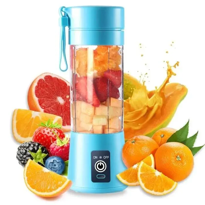 Presse-fruits électrique - ZGEER - Modèle portable - Chargement USB - Capacité 380ml - Vitesses multiples