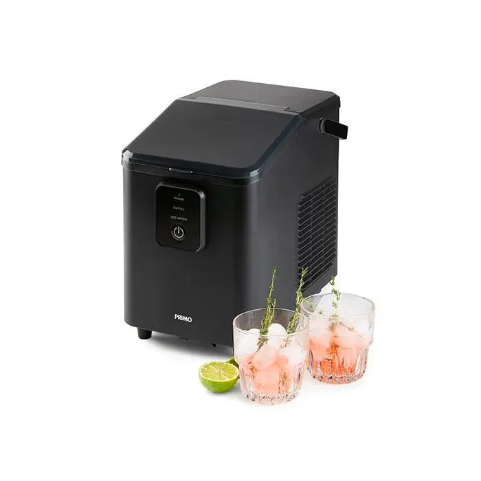 PRIMO PR409IB Machine à glaçons - Machine à glaçons avec pelle à glace - 1L - 12kg/24h - 9 min. - Noir mat