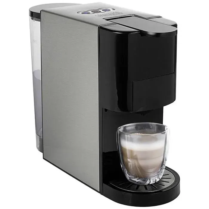 Princess 249451 Machine à capsules argent noir compatible pad E.S.E One Touch