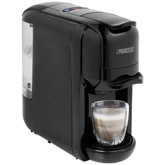 Princess 249452 Machine à capsules noir compatible pad E.S.E One Touch