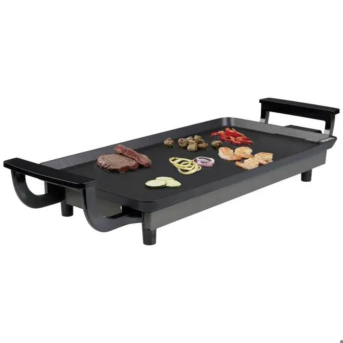 Princess Economy Table Chef électrique Plaque de gril revêtement anti-adhésif sans BPA voyant lumineux noir