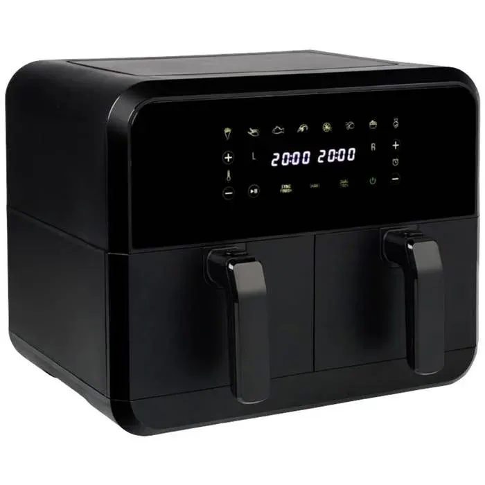 Princess Friteuse double 8 l 2400 W avec écran noir