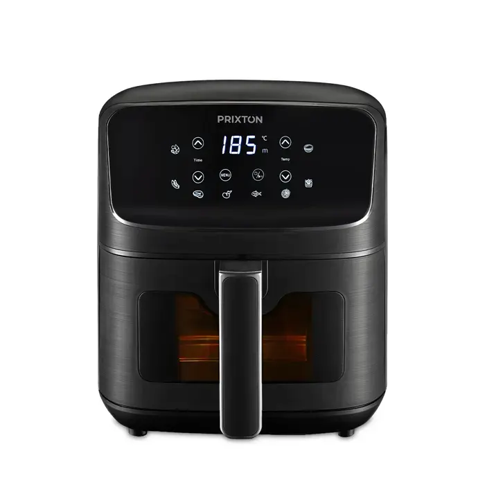 PRIXTON Friteuse à Air Cook Organics 42 L sans huile 1500 W 8 Programmes écran LED tactile Fenêtre avec éclairage 80–200 °C