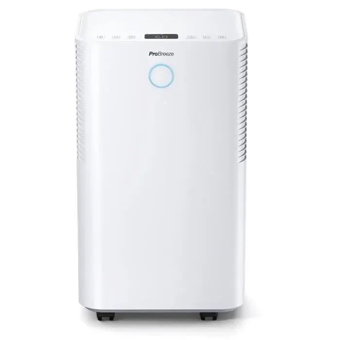 Pro Breeze Déshumidificateur Compresseur 12 L/jour avec capteur dhumidité automatique Drainage continu Mode Nuit & Minuterie 24