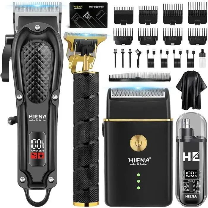 PRO Tondeuse à cheveux pour hommesans filtondeuse à barberasoir à mestondeuse à nezkit complet de Kit 4 Pièces