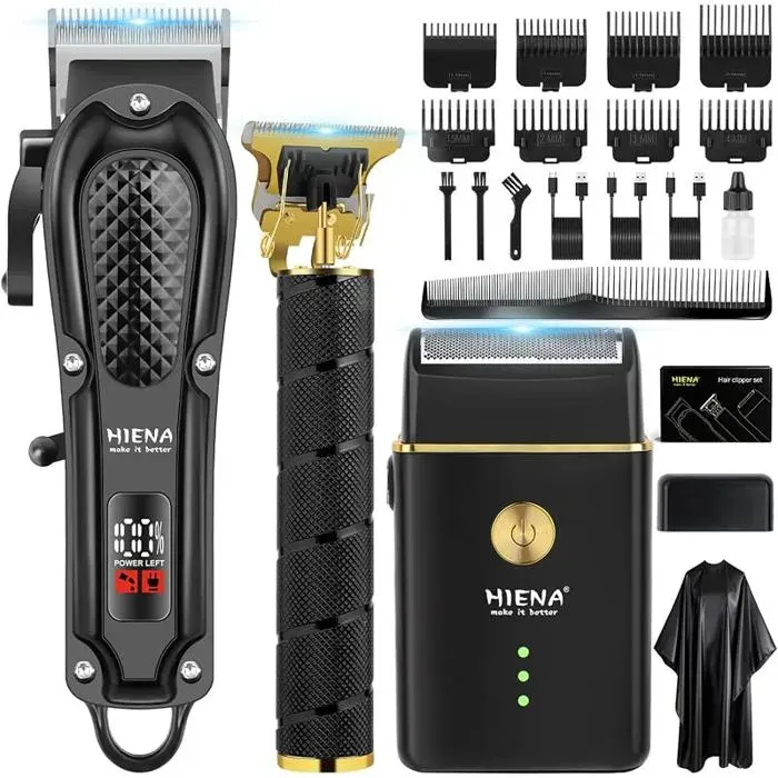PRO Tondeuse à cheveux pour hommesans filtondeuse à cheveuxtondeuse à barberasoir à meskit complet Kit 3 Pièces