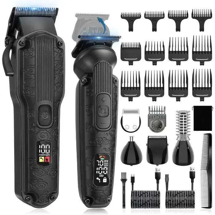 Professionnel Hommes Coupe De Cheveux Coupe De Barbe Tondeuse Pour Hommes Tondeuse À Barbe Tondeuse À Cheveux Rasoir Sans Fil Coup