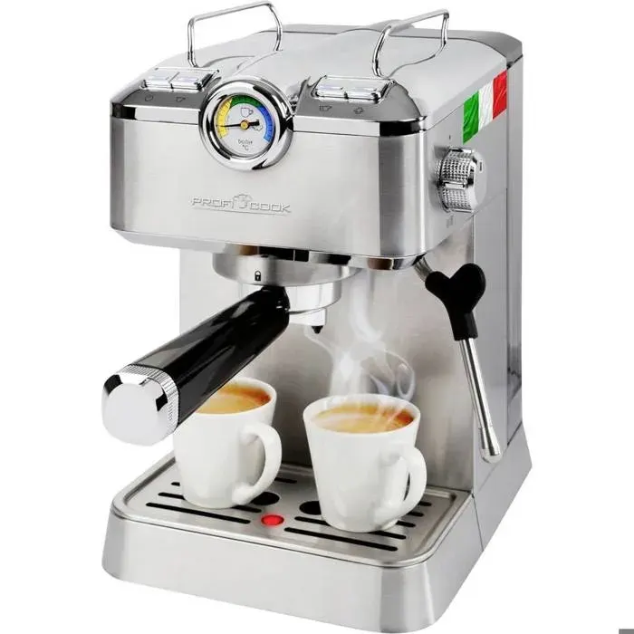 Profi Cook PC-ES/KA 1267 INOX Machine à expresso acier inoxydable avec embout de mousseur à lait