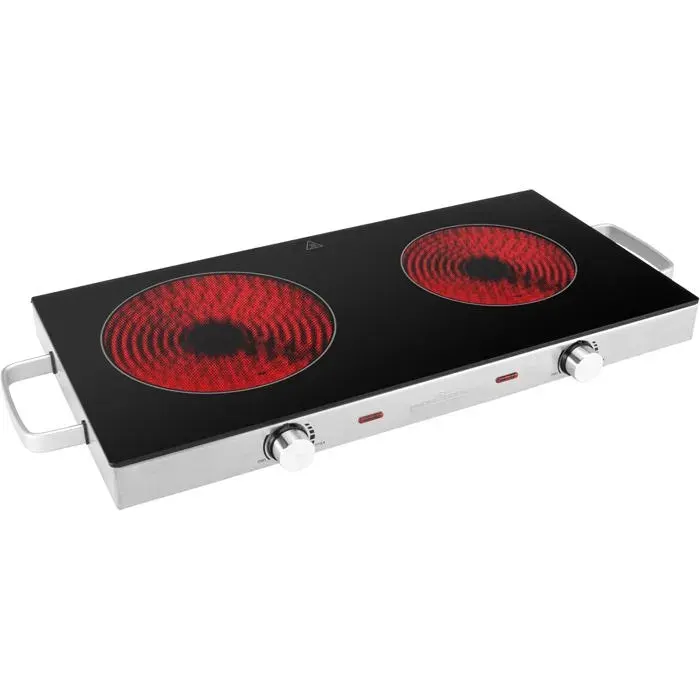 Proficook Double Plaque De Cuisson Pc-Dkp 1211 Deux Plaques De Cuisson Électriques En Vitrocéramique Pour Le Camping/La Cu[PE193]