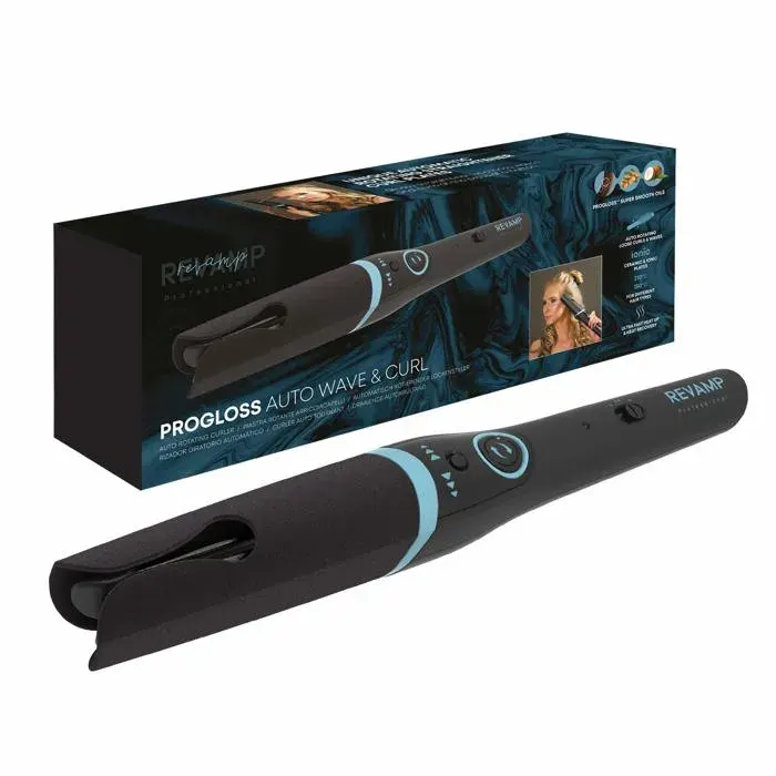 PROGLOSS™ Auto Wave And Curl Fer A Boucler Rotatif Automatique Avec Témoin Sonore Pour Boucler Ou Onduler Les Cheveux. Plaques En