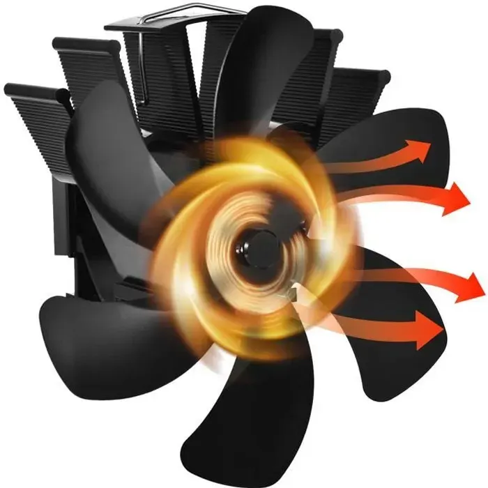 PRUMYA Ventilateur Cheminée Suspendu 6 Pales Ventilateur Thermodynamique Silencieux Eco-Friendly chaud