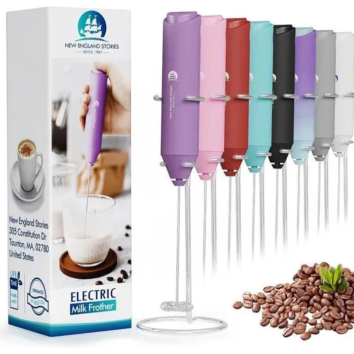 Puissant mousseur à lait portatif fabricant de mousse mini fouet mélangeur de boissons pour café cappuccino latte matcha