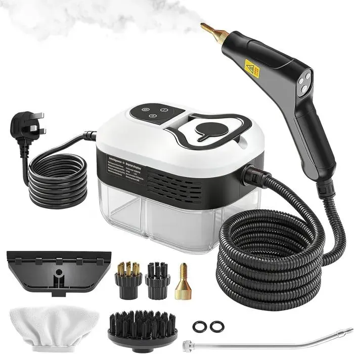 Puissant Nettoyeur Vapeur Portatif De 2500 W Chauffage Rapide De 15 Secondes Et Vapeur Haute Pression 6 Niveaux Réglables Pour Un