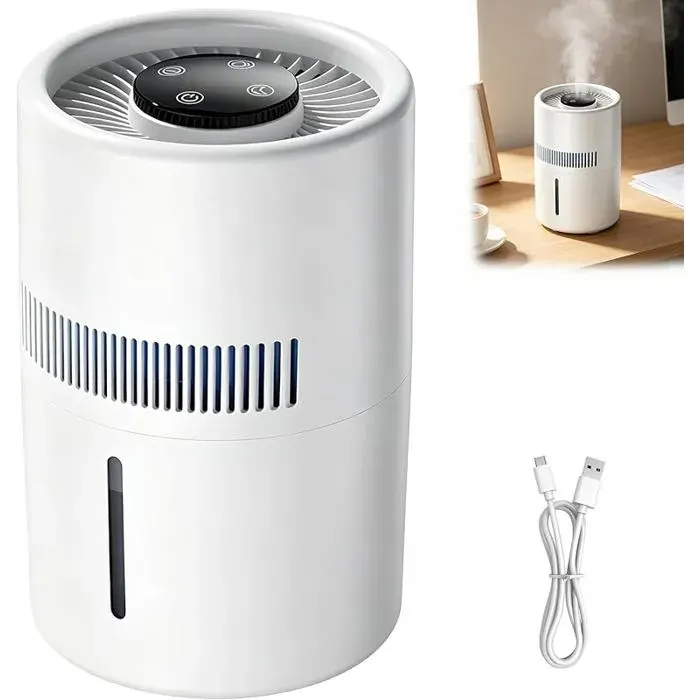 Purificateur air et humidificateur 2 en 1 Humidificateur à évaporation5 Wcapacité du réservoir eau de 4 litre BRULEUR DE PARFUM