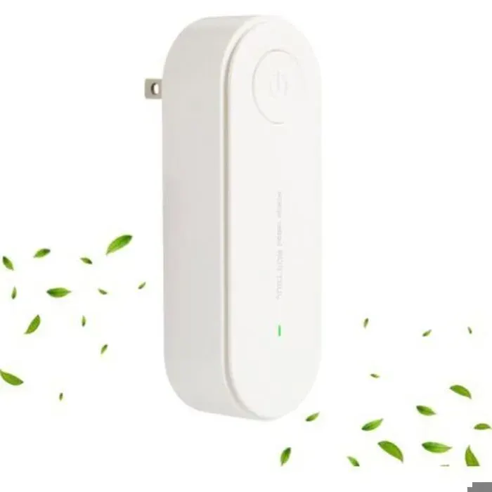 Purificateur dair à brancher convient aux chambres toilettes placards et pièces pour animaux (blanc)