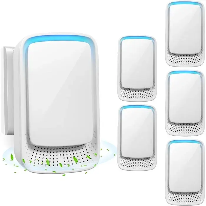 Purificateur dair à brancher (lot de 4) - Ioniseur à ions négatifs - Purificateur dair pour la maison et la chambre