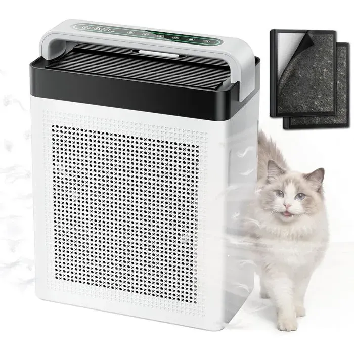 Purificateur DAir Hepa H13 Ca 300 M³/H Élimine 9997% Des Polluants Capteur Intelligent Mode Auto Idéal Pour Animaux Chambre