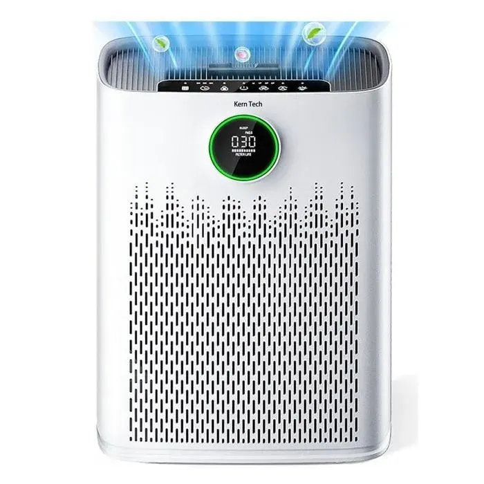 Purificateur dair - Kern Tech - 16 x 30 x 40 cm HEPA mode intelligent PM2.5 aromathérapie grande pièce Fonctionnement silencieux — coloris Blanc