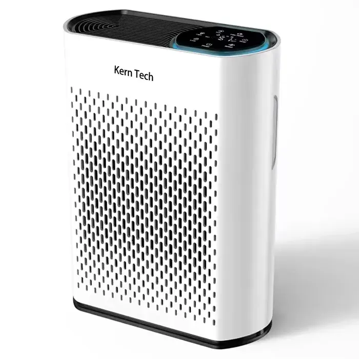 Purificateur dair - Kern Tech - 30 x 145 x 40 cm - triple filtration - Affichage temps réel qualité lair - Adapté environnements — coloris Blanc