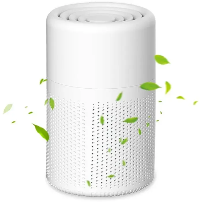 Purificateur dair-Purificateur dair domestique-Avec filtre-Ultra silencieux (37 dB)-Purificateur dair portable-Élimine les