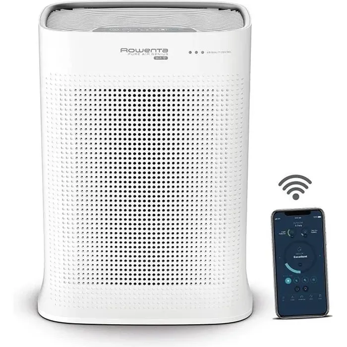 Purificateur dair ROWENTA Pure Air Genius PU3080F0 - 4 niveaux de filtration - Application connectée Plume Labs