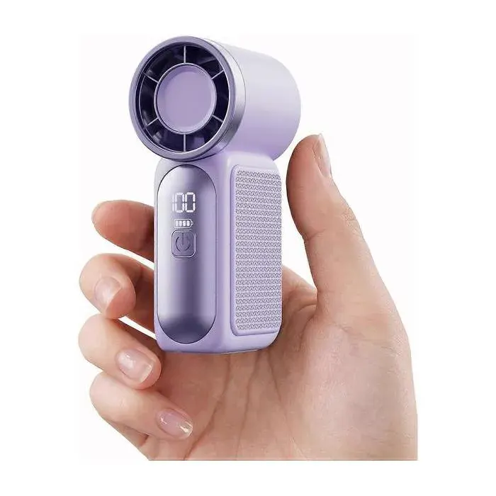 (Purple)Portable Handheld Mini Fan Powerful Turbo Hand Held Fan Rechargeable Pocket Personal Fan
