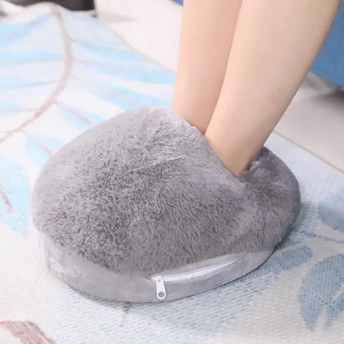 Qiilu chauffe-pieds USB Chauffage électrique de coussin de chauffe-pied USB pour chaussures de pantoufles de chauffage de bureau