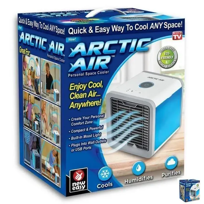QUOXO Refroidisseur dair de style dernier modèle Refroidisseur despace personnel Arctic Air Le moyen rapide et facile de refroidir