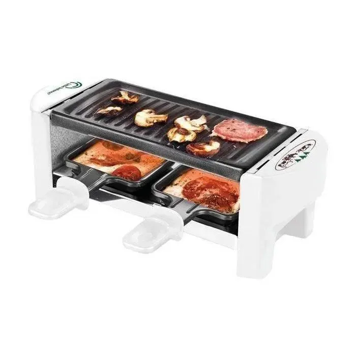 Raclette 2 personnes - LITTLE BALANCE - Meuuuh...! - blanche - 350W