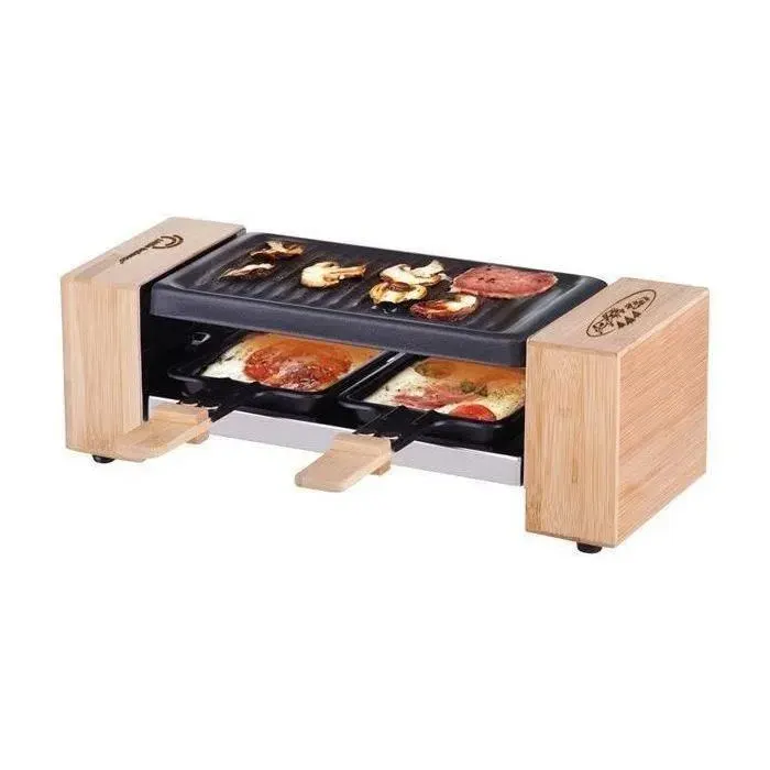 Raclette 2 personnes - LITTLE BALANCE - Meuuuh...! - bois - 350W