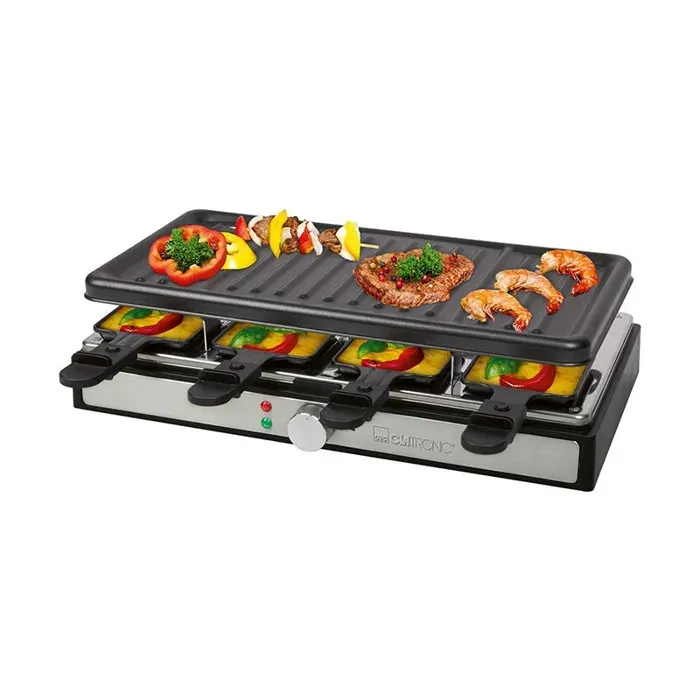 Raclette gril 8 personnes Clatronic RG 3757 Noir