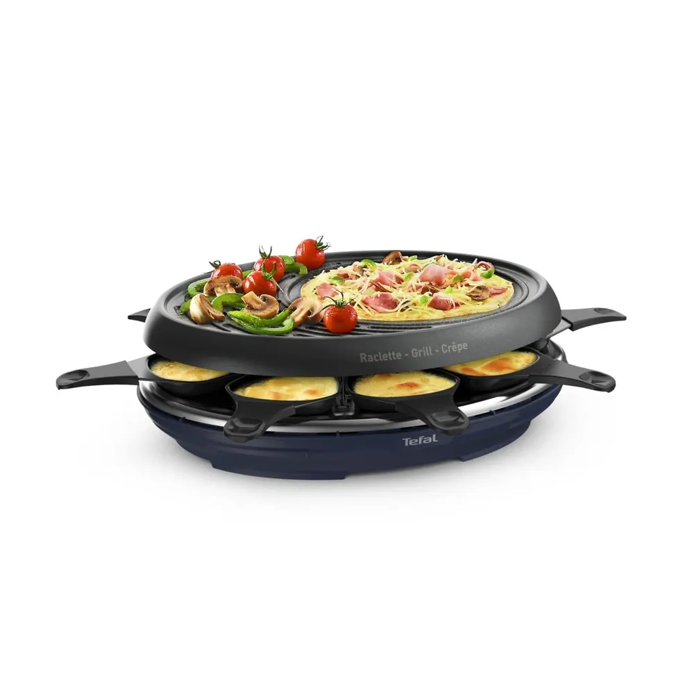 Raclette/grill/crêpière - TEFAL - Neo Bleu RE310412 - 8 personnes - 1050W - Revêtement antiadhésif Easy Plus — vue 2