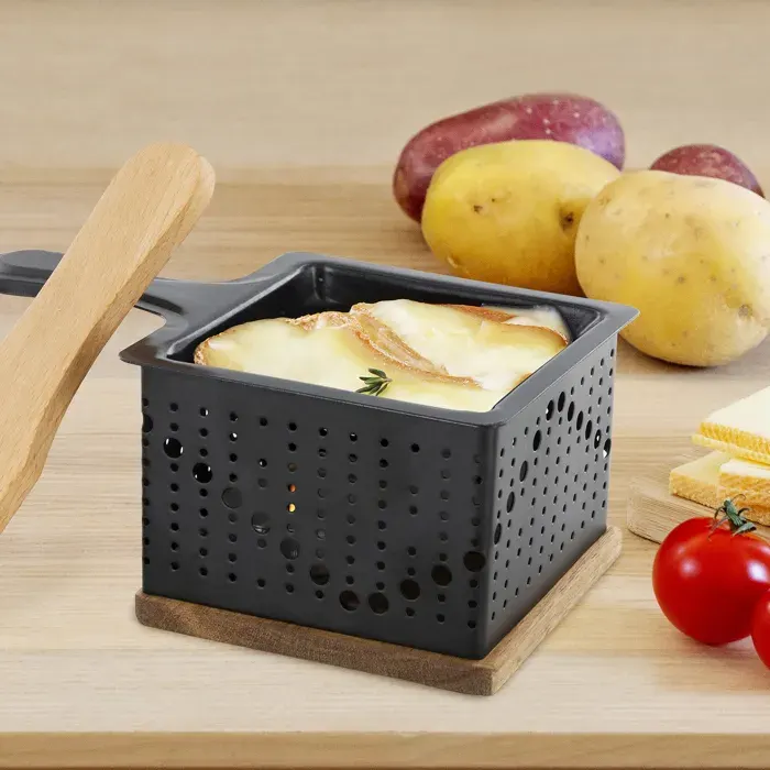 Raclette Individuelle - Cook Concept - à La Bougie - Noir Et Marron