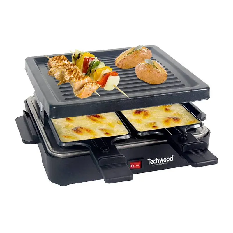 Raclette Techwood 4 Personnes + Grill Tra-46 — coloris Noir